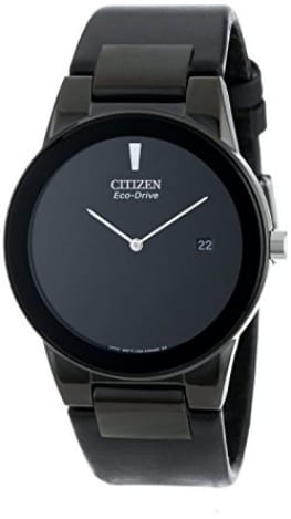  Citizen Men's Eco-Drive Black Ion-Plated Axiom Strap Watch